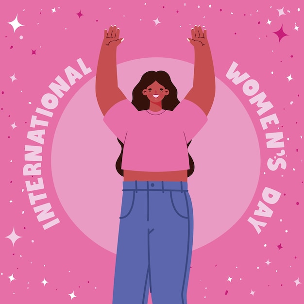 Tarjeta del día internacional de la mujer.