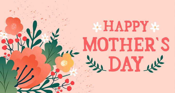 Tarjeta del día de la madre con flores