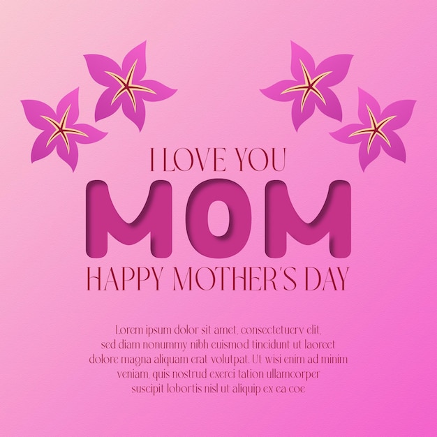 Tarjeta del día de las madres felices del vector