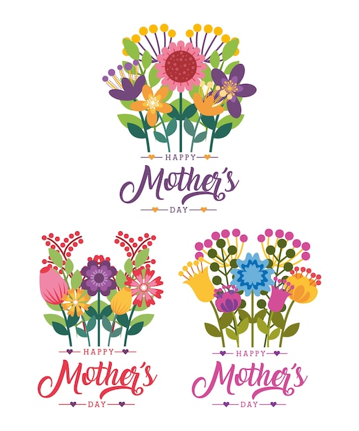 Vector tarjeta del día de las madres felices
