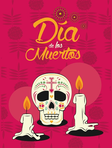 Tarjeta del día de los muertos