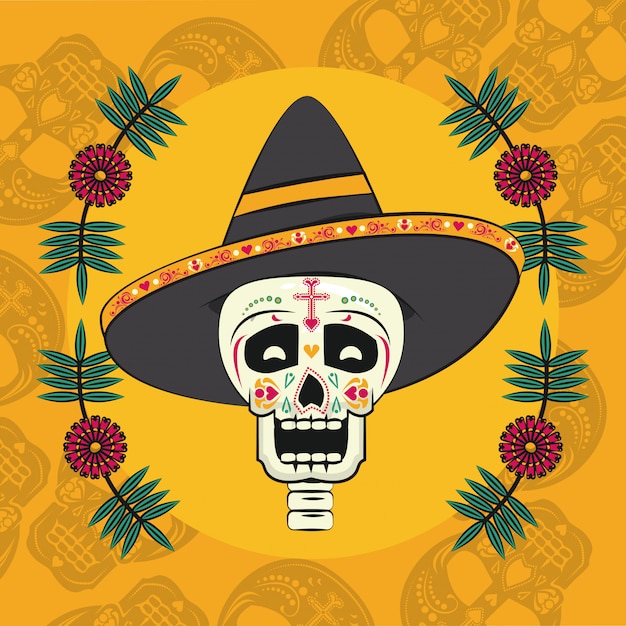 Tarjeta del día de los muertos