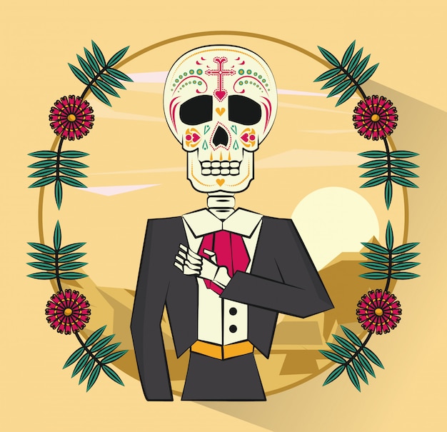 Tarjeta del día de los muertos