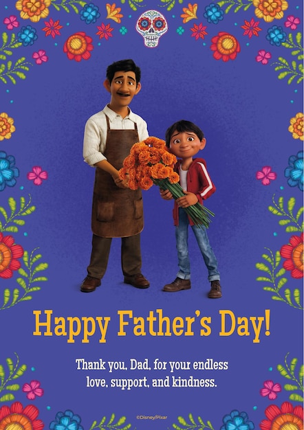 Tarjeta del día del padre de Coco