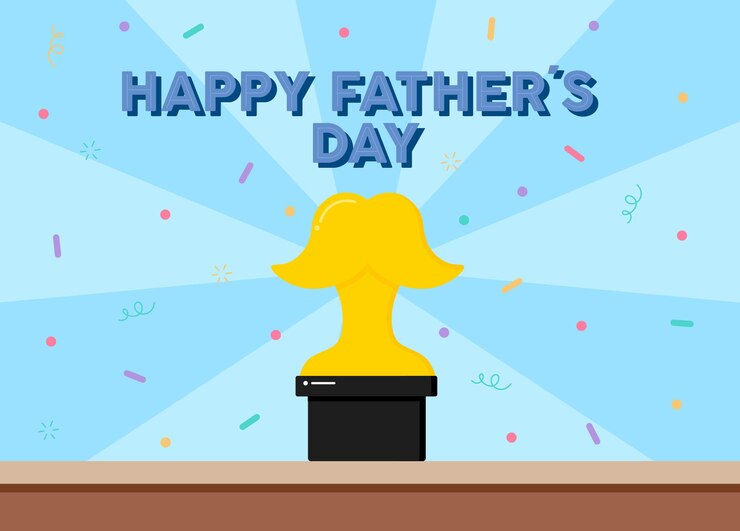 Tarjeta del Día del Padre feliz para el premio al mejor padre