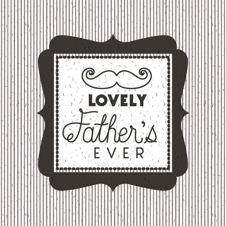 tarjeta del día de padres feliz con bigote