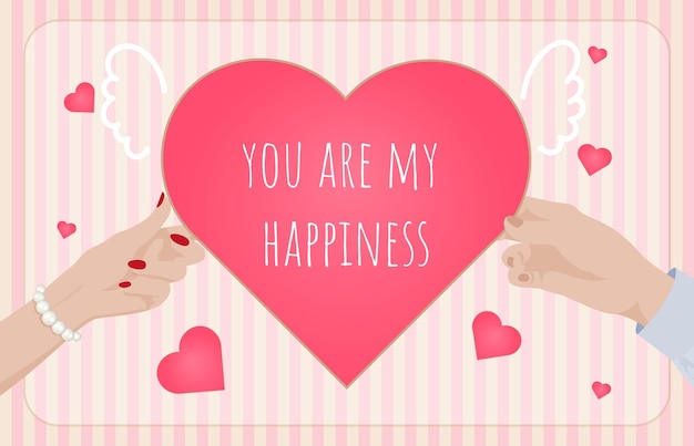 tarjeta de día de San Valentín con corazón