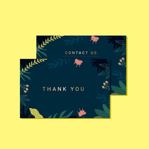 tarjeta de diseño de plantilla con vector floral