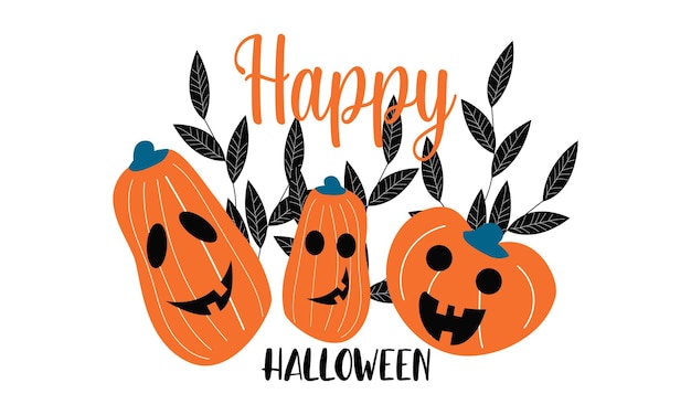 Tarjeta divertida para el día de Halloween con la inscripción