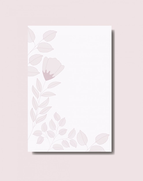 Tarjeta con elegante decoración floral.