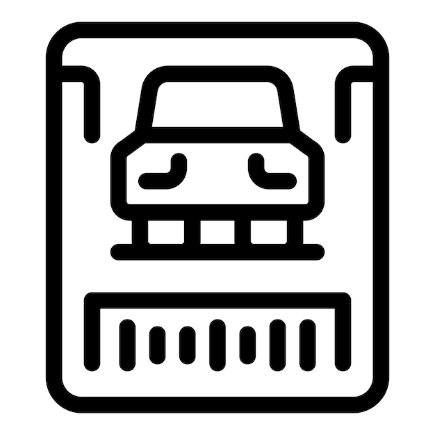Tarjeta de estacionamiento de automóviles con permiso o pase de estacionamiento