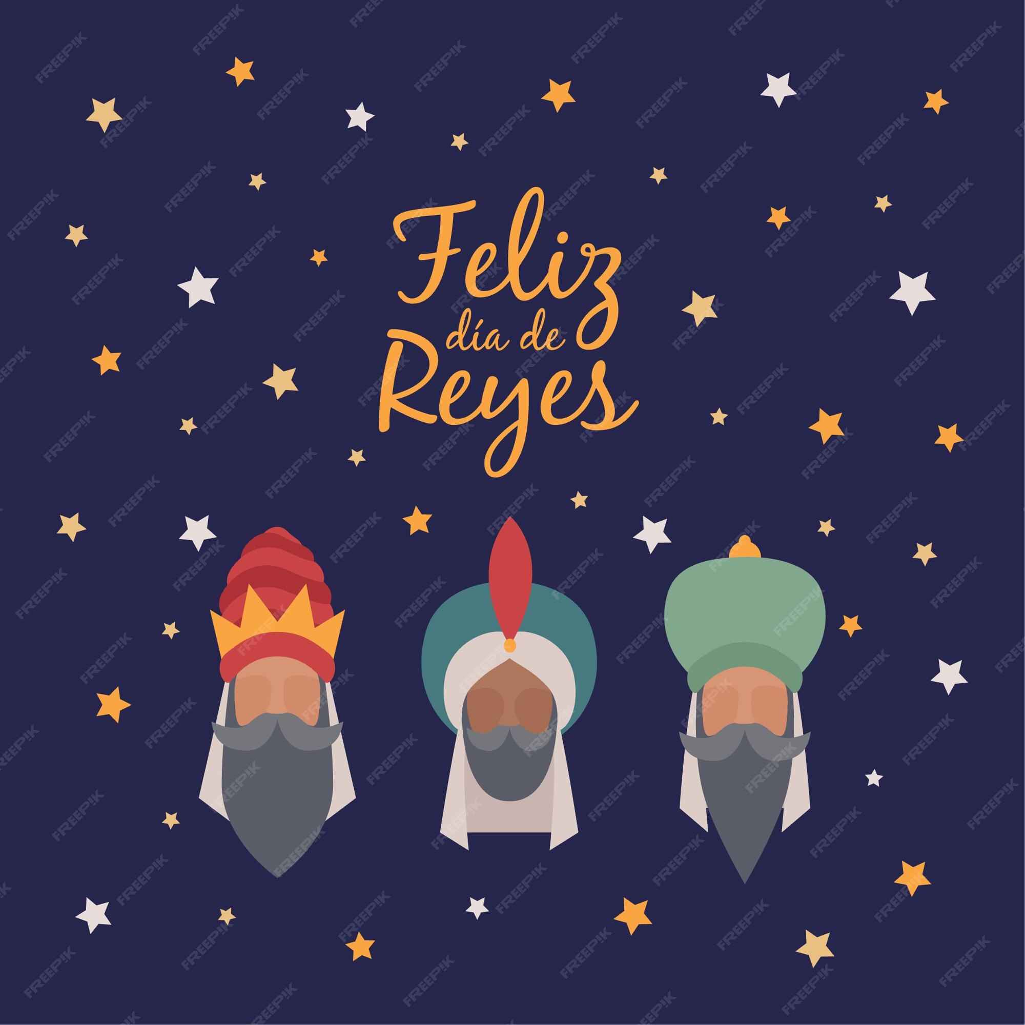 Tarjetas De Reyes Magos Tarjeta de felicitacin de dia de reyes magos reyes magos | Vector Premium