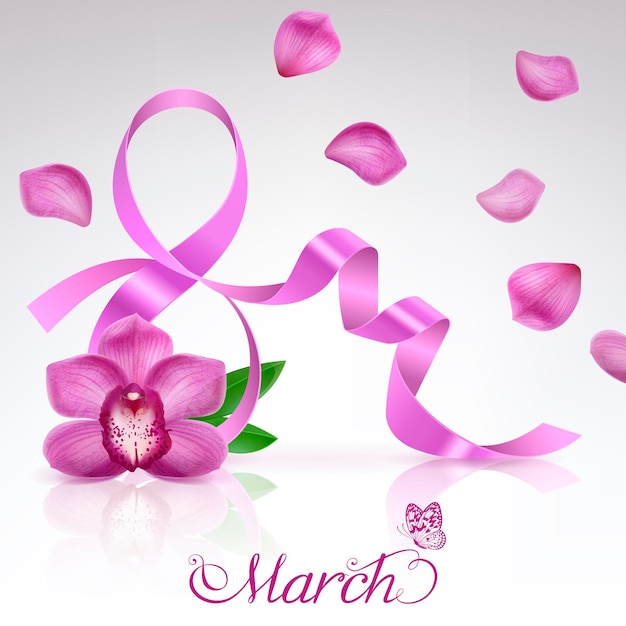 Tarjeta de felicitación para el 8 de marzo