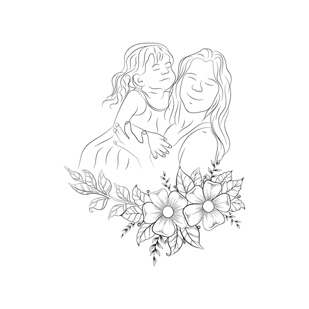 tarjeta de felicitación de amor de mamá y niño para feliz día de la madre