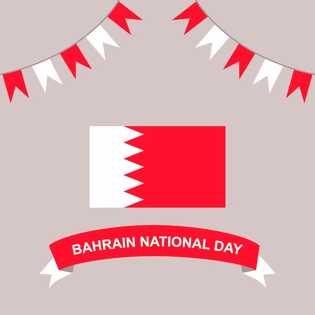 Tarjeta de felicitación de celebración del día nacional de bahrein