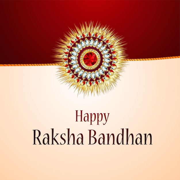 Tarjeta de felicitación de celebración feliz raksha bandhan