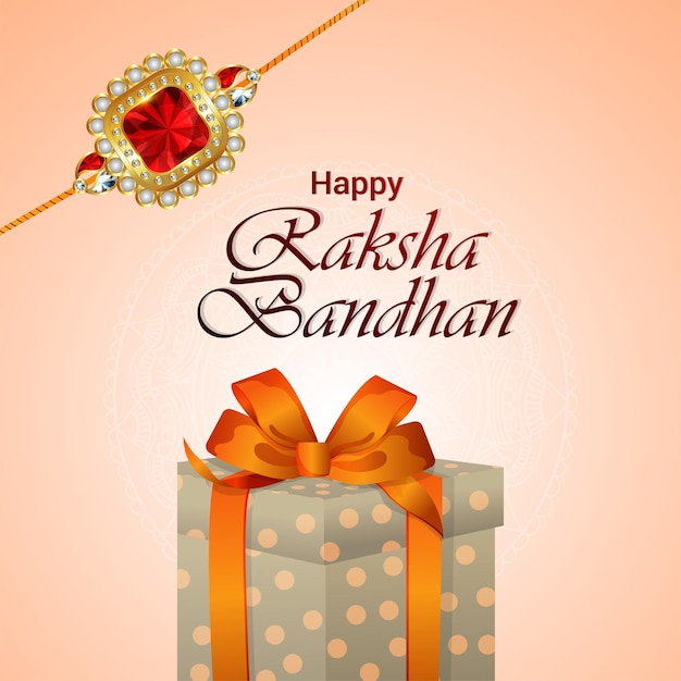 Tarjeta de felicitación de celebración feliz raksha bandhan