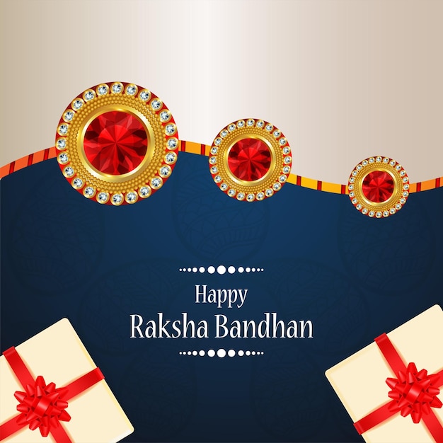 Vector tarjeta de felicitación de celebración feliz raksha bandhan