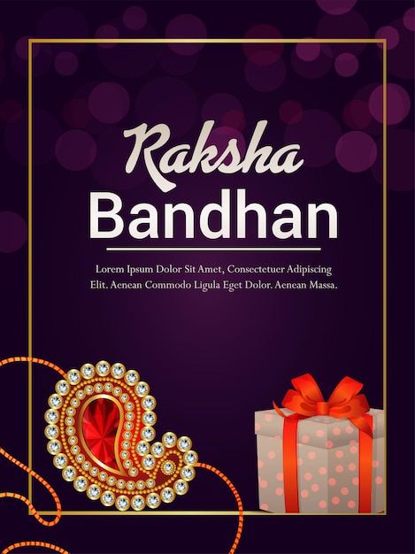 Tarjeta de felicitación de celebración del festival indio raksha bandhan