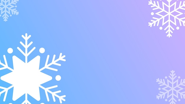 La tarjeta de felicitación de copo de nieve de vacaciones de invierno en la ilustración de fondo azul perfecta para fondo de pantalla postal banner