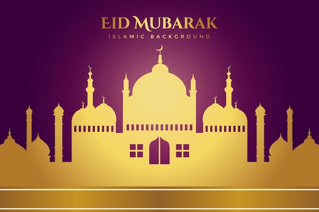 Tarjeta de felicitación decorativa para el Eid al-Fitr Ramadán