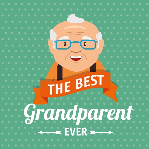 Vector tarjeta de felicitación del día de los abuelos
