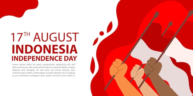 tarjeta de felicitación Día de la Independencia de Indonesia