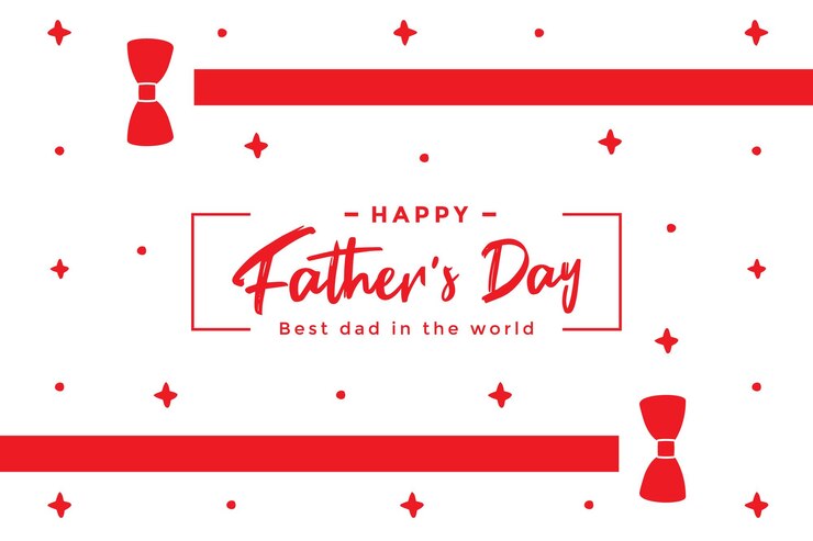 Tarjeta de felicitación del día del padre feliz Diseño de vectores gratis