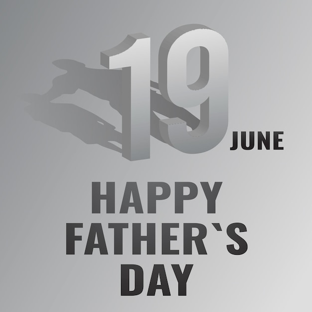 Tarjeta de felicitación del día del padre feliz plantilla de banner del día del padre feliz concepto realista del día del padre