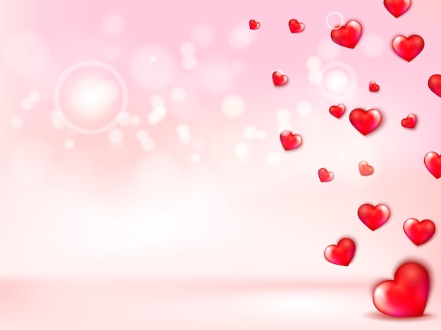 Tarjeta de felicitación del día de San Valentín feliz con un corazón rojo