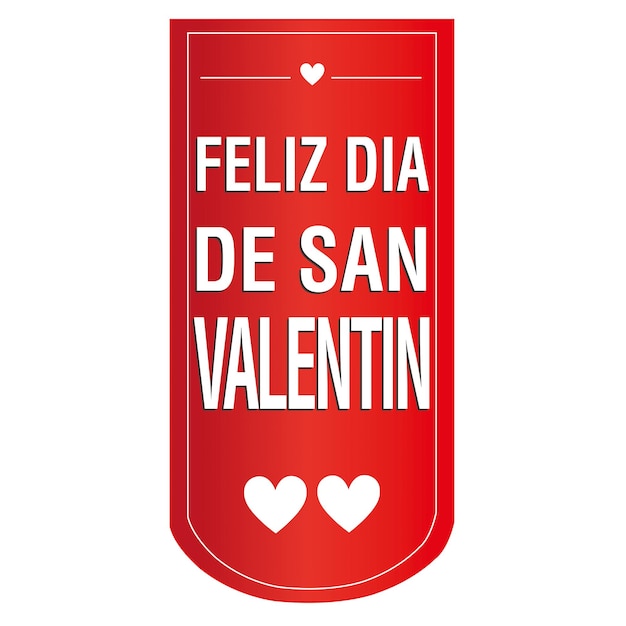 Vector tarjeta de felicitación del día de san valentín rojo con corazones blancos sobre un fondo blanco