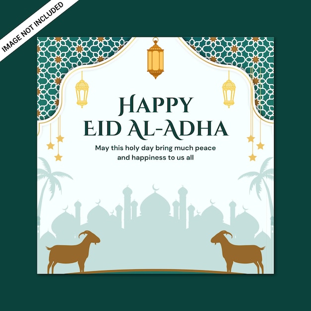 Tarjeta de felicitación para el Eid al-Adha