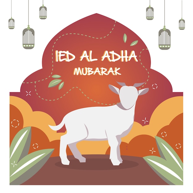 Tarjeta de felicitación de eid al adha