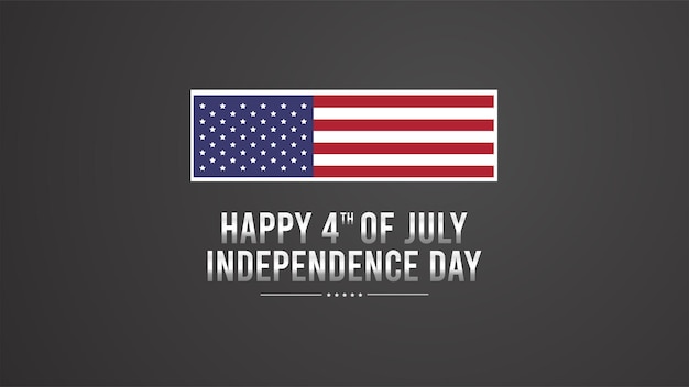 Tarjeta de felicitación de Estados Unidos del 4 de julio Feliz Día de la Independencia 4 de julio plantilla vectorial