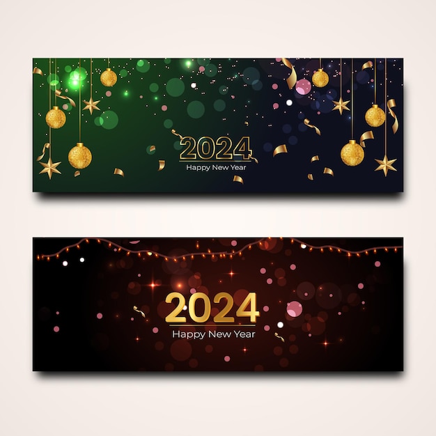 Tarjeta de felicitación feliz año nuevo 2024 con fuegos artificiales festivos brillando chispa de luz extender los cálidos deseos
