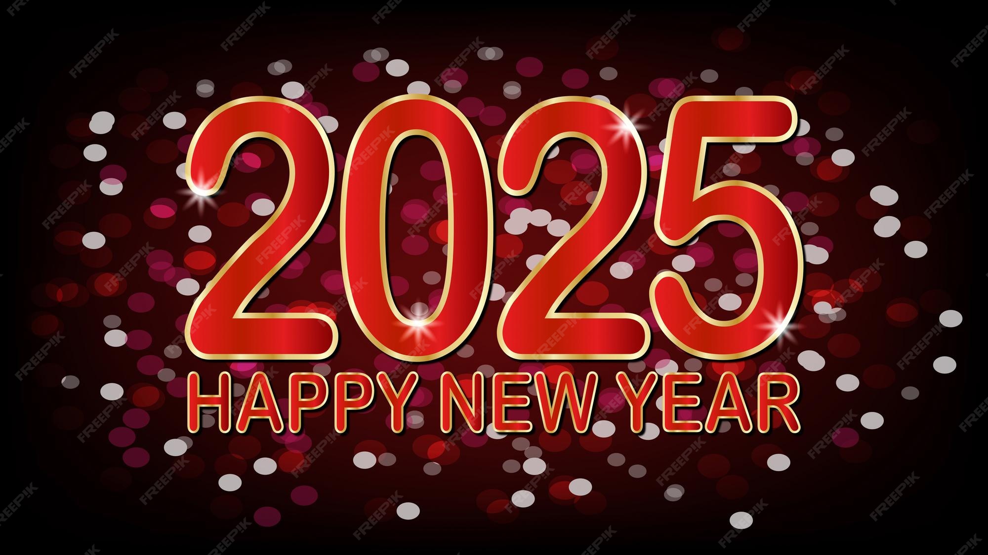 Tarjeta de felicitación de feliz año nuevo 2025 ilustración vectorial de feliz año nuevo 2025 en