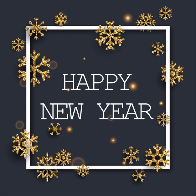 Tarjeta de felicitación de feliz año nuevo