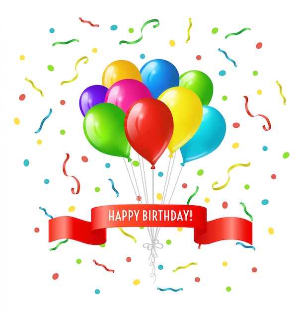 Tarjeta de felicitación del feliz cumpleaños