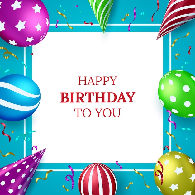 Tarjeta de felicitación del feliz cumpleaños