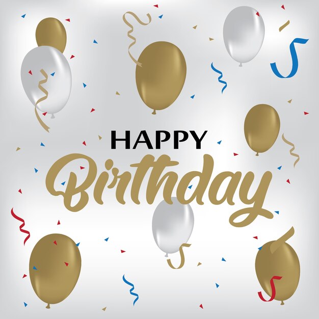 Tarjeta de felicitación del feliz cumpleaños