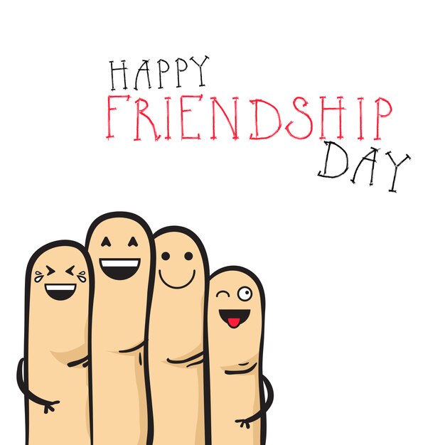 Tarjeta de felicitación feliz día de la amistad Amigos Holiday Banner