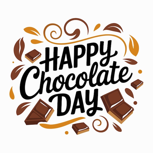 tarjeta de felicitación de feliz día del chocolate