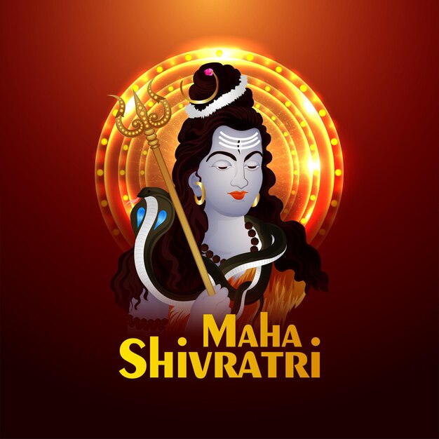 Tarjeta de felicitación feliz maha shivratri