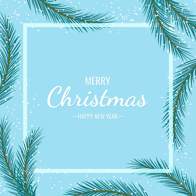 Tarjeta de felicitación de feliz Navidad y año nuevo.