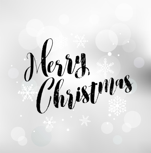 Tarjeta de felicitación de feliz Navidad con letras, tipografía.