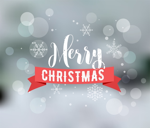 Tarjeta de felicitación de feliz Navidad con letras, tipografía.