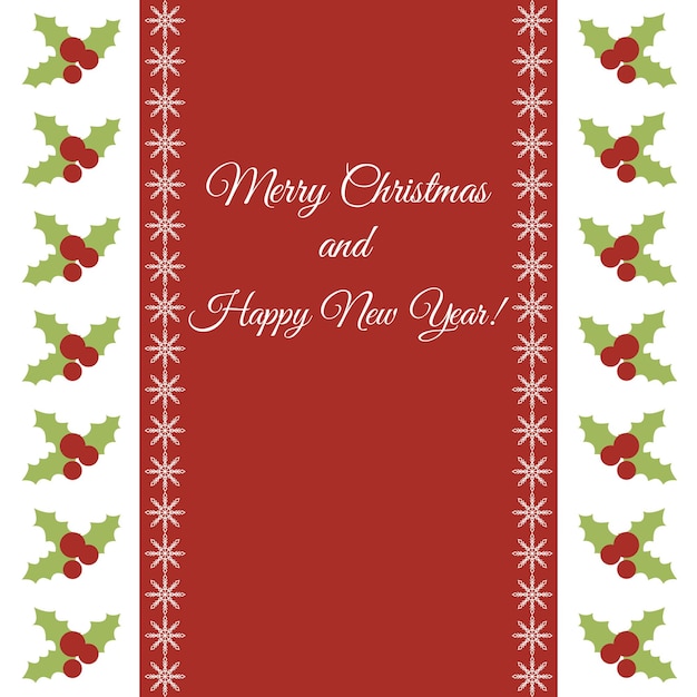 Tarjeta de felicitación de feliz Navidad y próspero año nuevo.