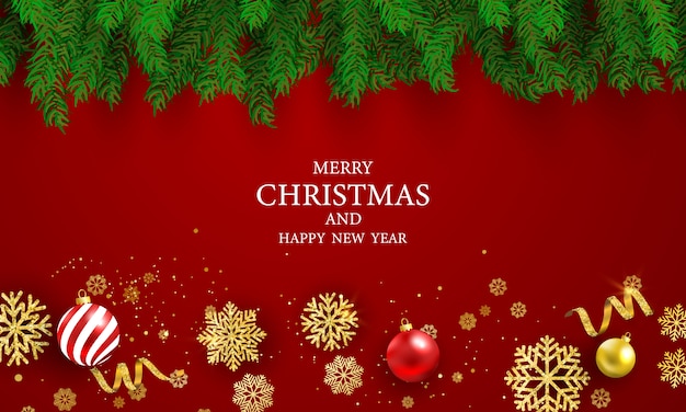 Tarjeta de felicitación de feliz Navidad y próspero año nuevo.