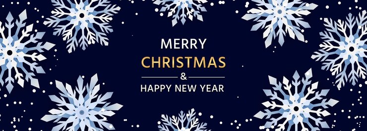 Tarjeta de felicitación de feliz Navidad y próspero año nuevo.
