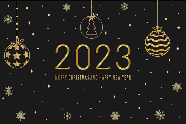 Tarjeta de felicitación de feliz Navidad y próspero año nuevo.